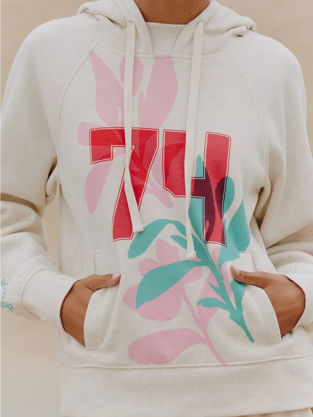 Anthropologie Daily Practice Slim Fit Hoodie Graphic Sweatshirt XS